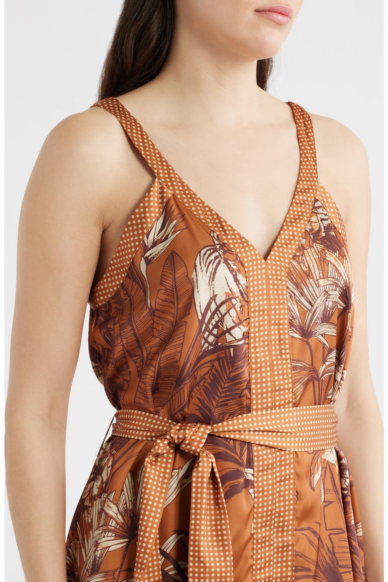 Aiza Mixed Print Dress, Alternate, color, AMBER MULTI