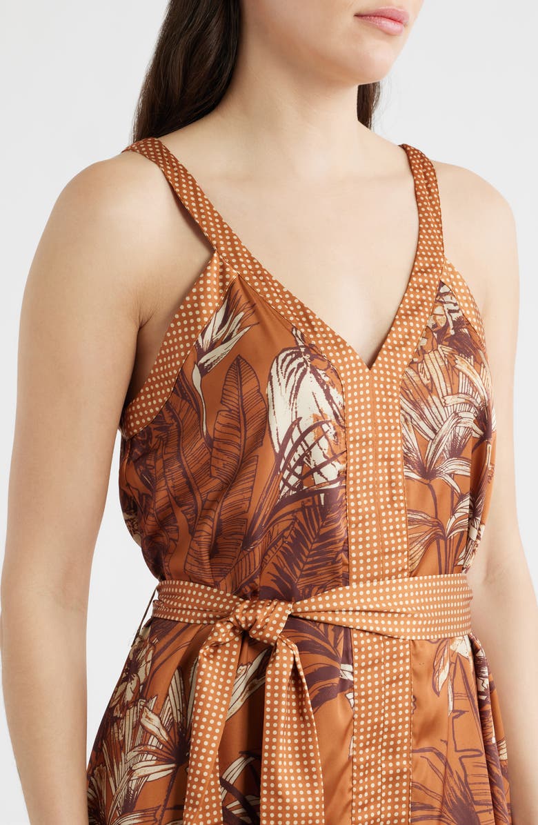 CIEBON Aiza Mixed Print Dress, Alternate, color, Amber Multi