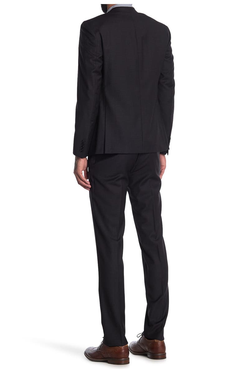 Calvin Klein Charcoal Two-Button Notched Lapel Suit, Alternate, color,