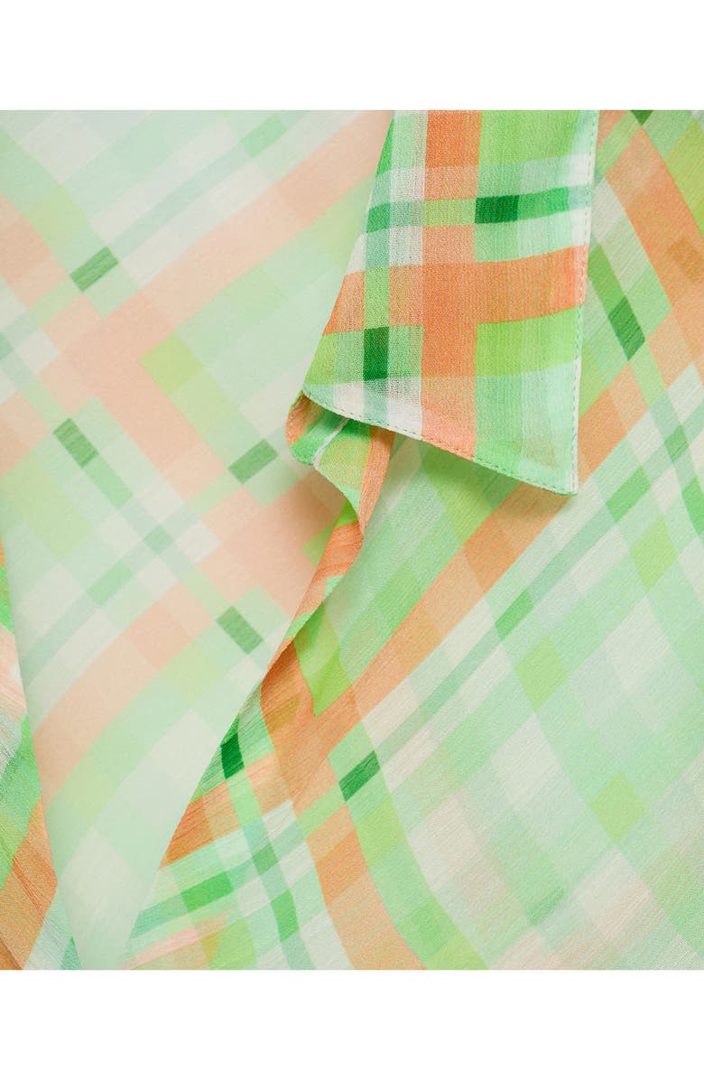 MANGO Check Button-Up Shirt, Alternate, color,