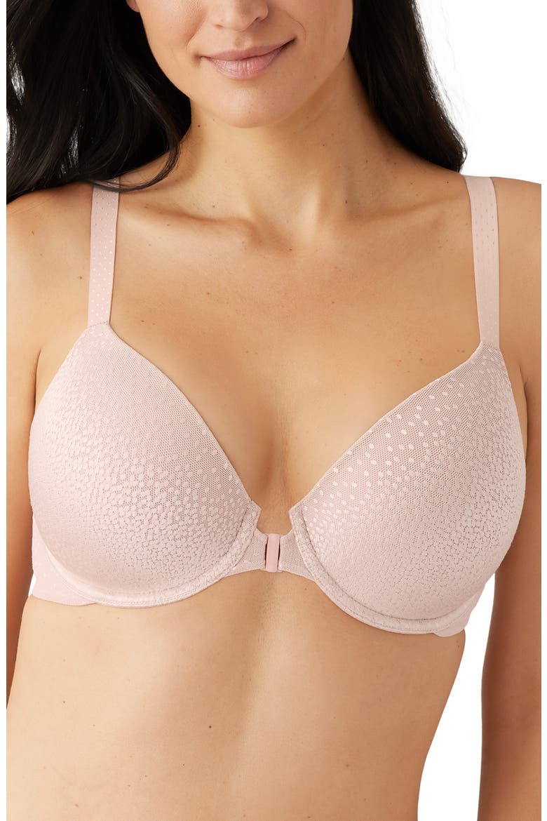Back Appeal™ Underwire Front Close T-Shirt Racerback Bra, Main, color, ROSE DUST