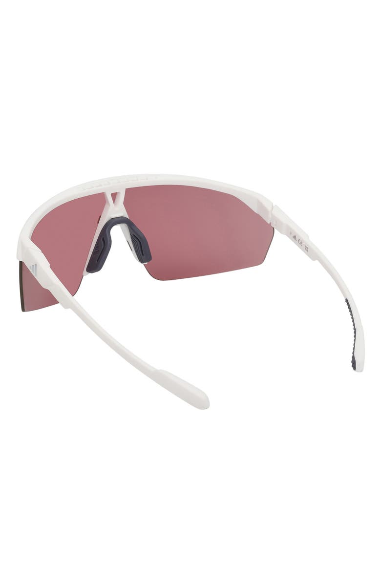 adidas 00mm Shield Sunglasses, Alternate, color, White / Mirror Violet