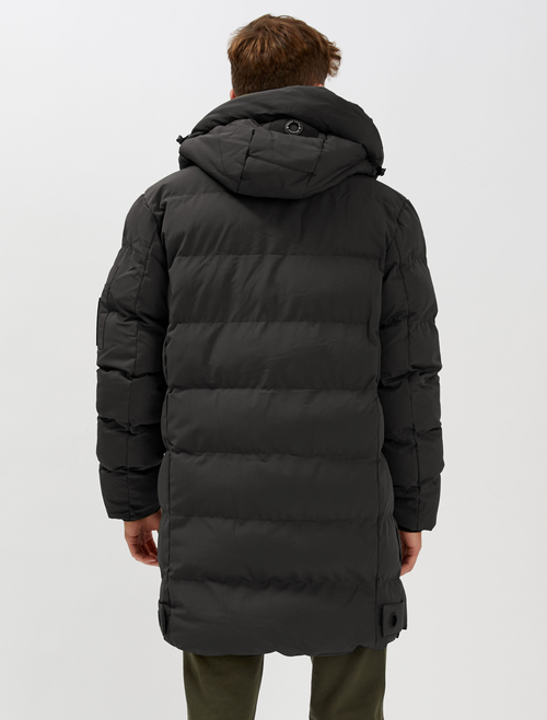 Point Zero Levi Water-resistant Packable Hooded Puffer Coat In Black