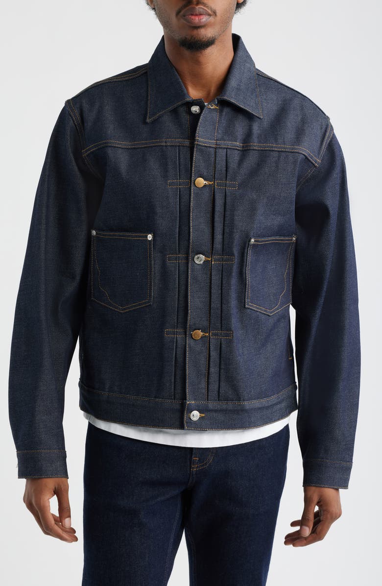 Brain Dead Selvedge Denim Jacket, Alternate, color, Indigo