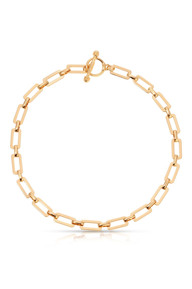 Rectangular Chain Necklace, Main, color, GOLD