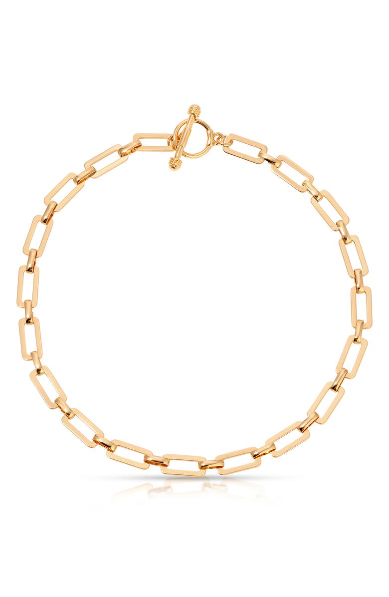 Ettika Rectangular Chain Necklace, Main, color, Gold