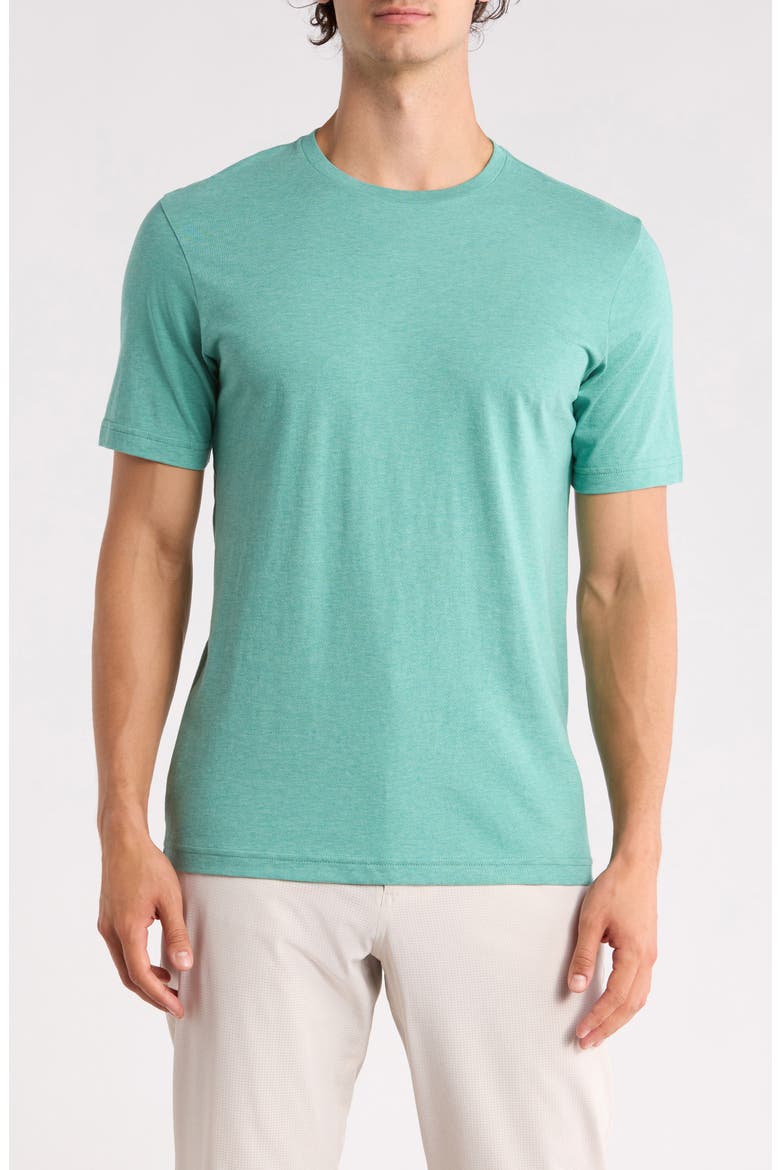 Solid Crewneck T-Shirt, Main, color, HEATHER GREEN