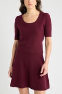Caslon® Short Sleeve Wool & Cashmere Sweater