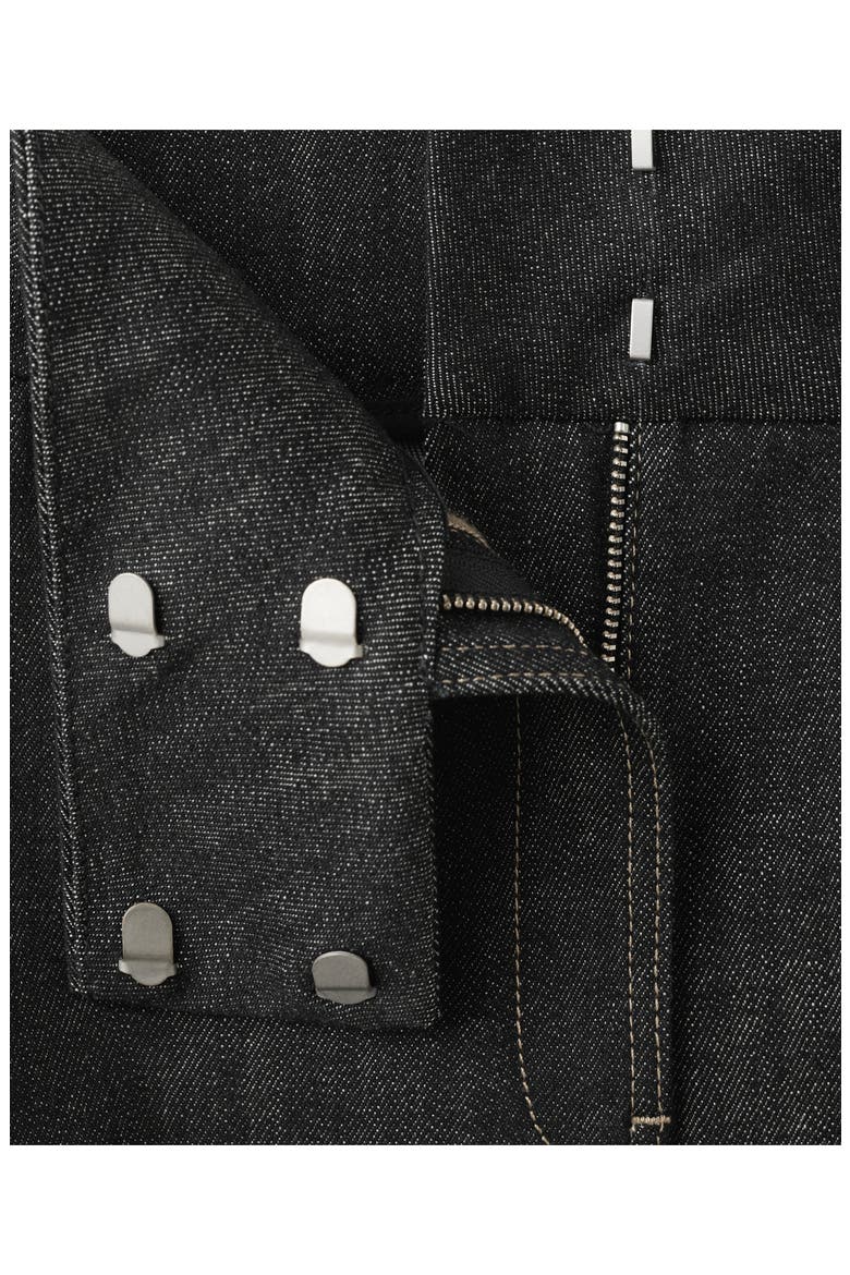 Denim Skirt, Alternate, color, BLACK