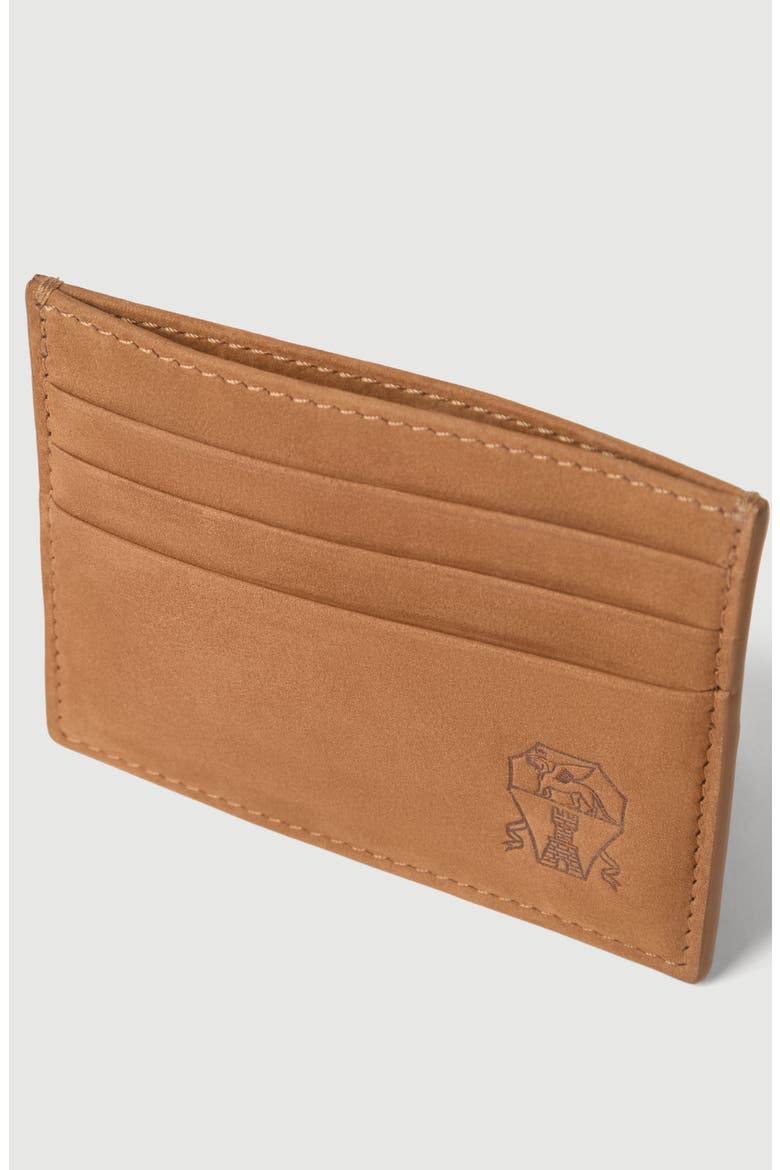 Nubuck card holder, Alternate, color, Cognac
