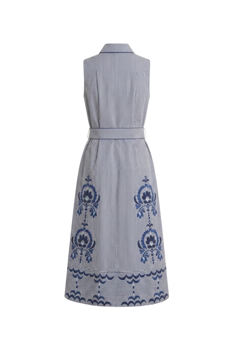 Francesca Midi Shirtdress, Alternate, color, Parkside Floral Stripe