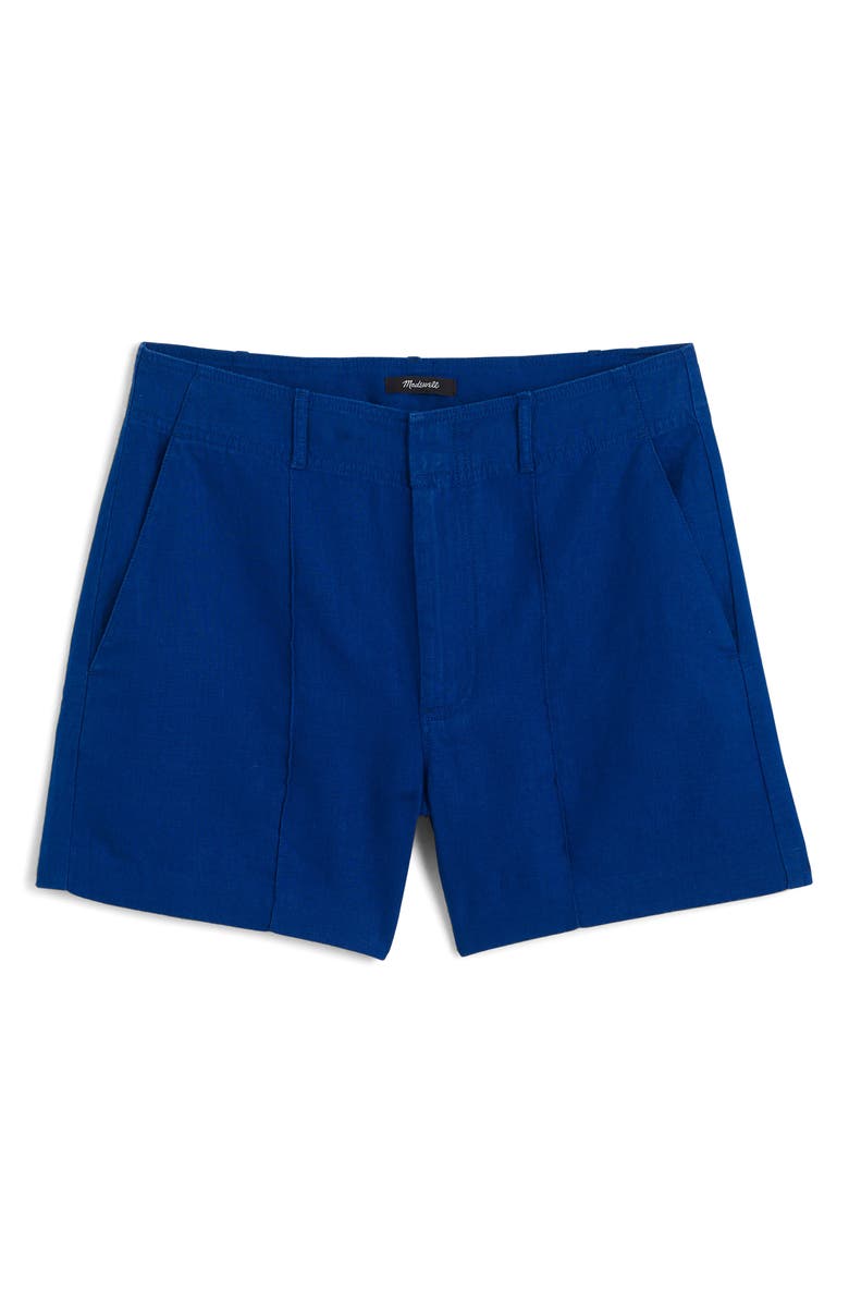 Madewell Linen Trouser Shorts, Alternate, color, Bright Sapphire