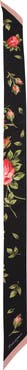 Dolce&Gabbana Rose Bouquet Silk Twill Skinny Scarf