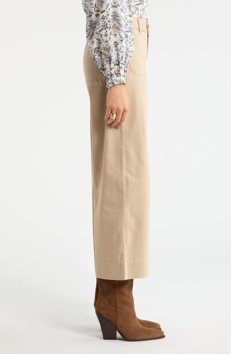 Treasure & Bond Patch Pocket Crop Wide Leg Pants, Alternate, color, Beige Humus