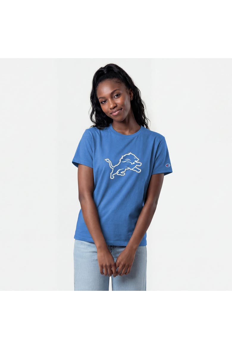 Women's Champion  Blue Detroit Lions Logo T-Shirt, Main, color, Blue