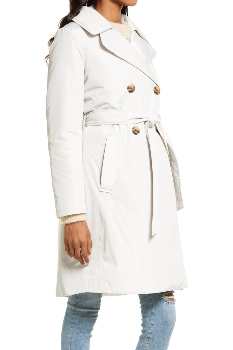 Double Breasted Trench Coat, Alternate, color, LIGHT SAND