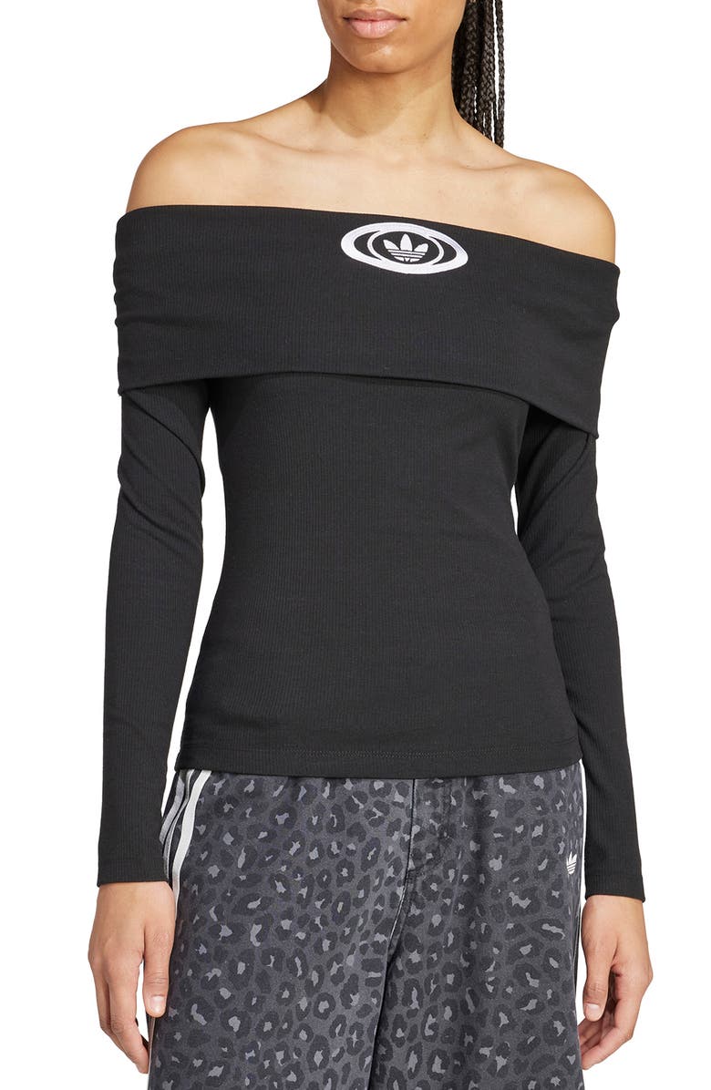 adidas Originals Campus 2000 Off the Shoulder Top, Main, color, 