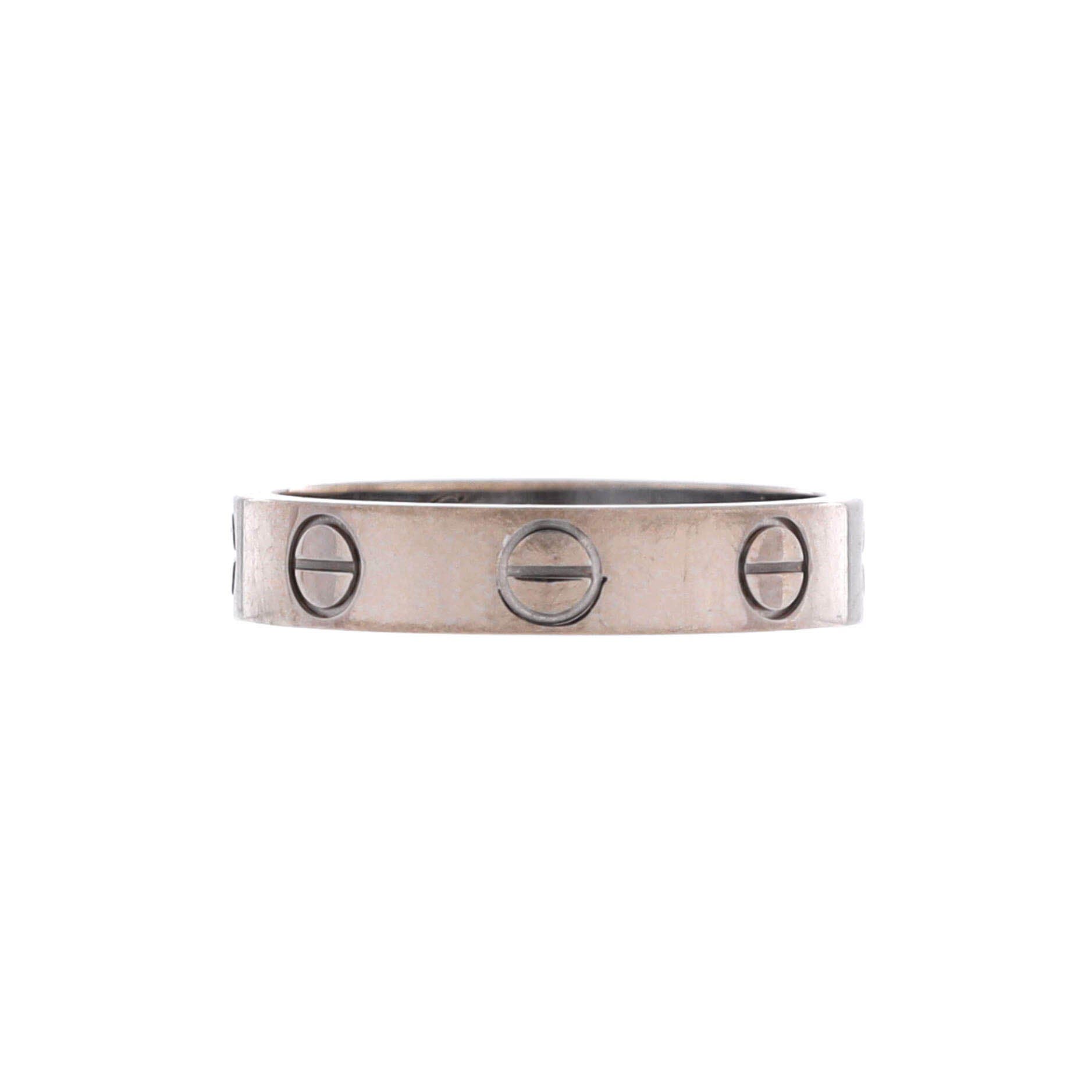Love Wedding Band Ring 18K White Gold, Main, color, Metallic Gold