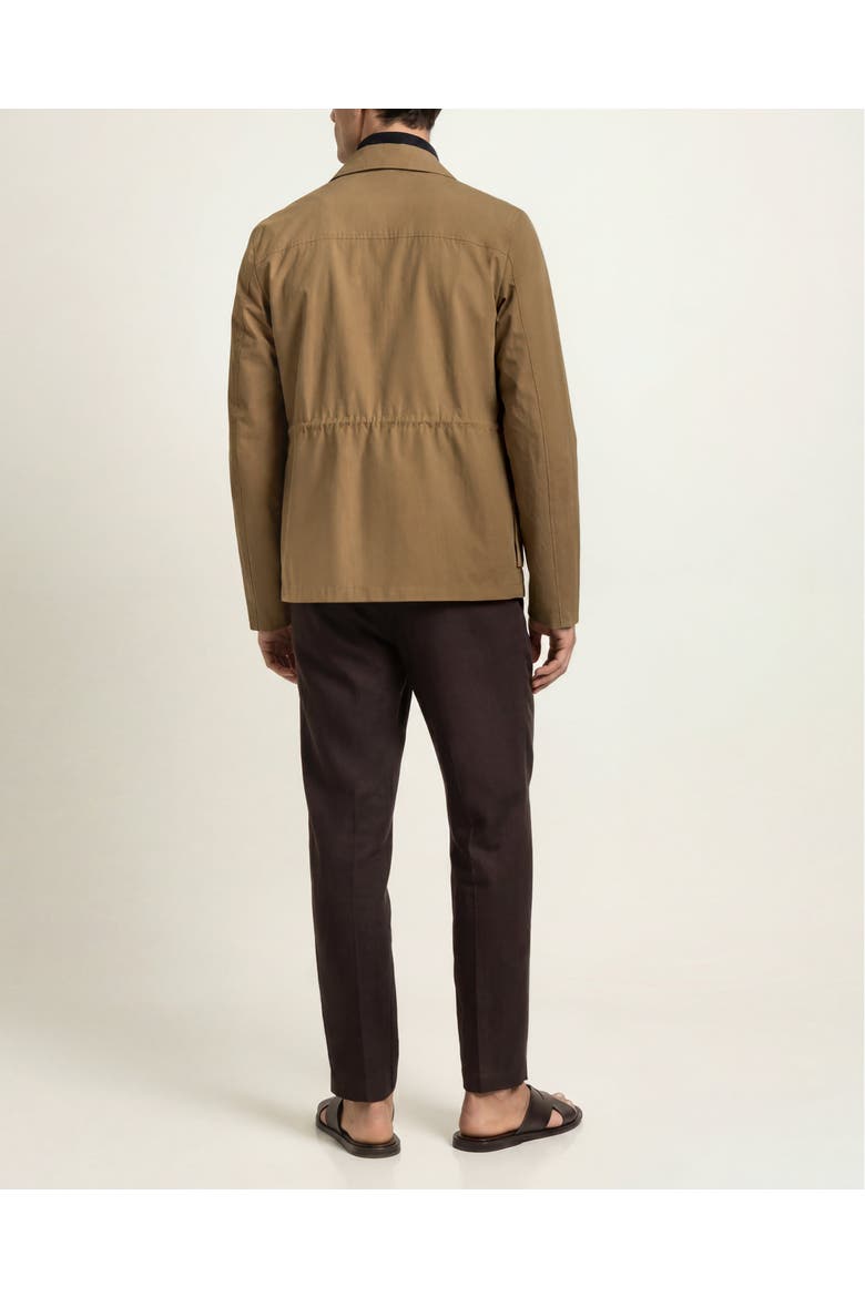 Dwight Tailored Field Jacket In Water-Repellent Organic Cotton, Alternate, color, DIJON