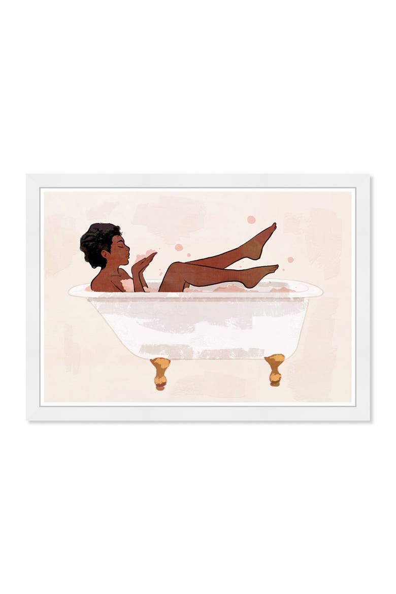 Bath Time Beige Framed Wall Art, Main, color, BEIGE