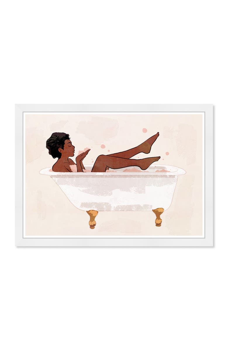Wynwood Studio Bath Time Beige Framed Wall Art, Main, color, Beige