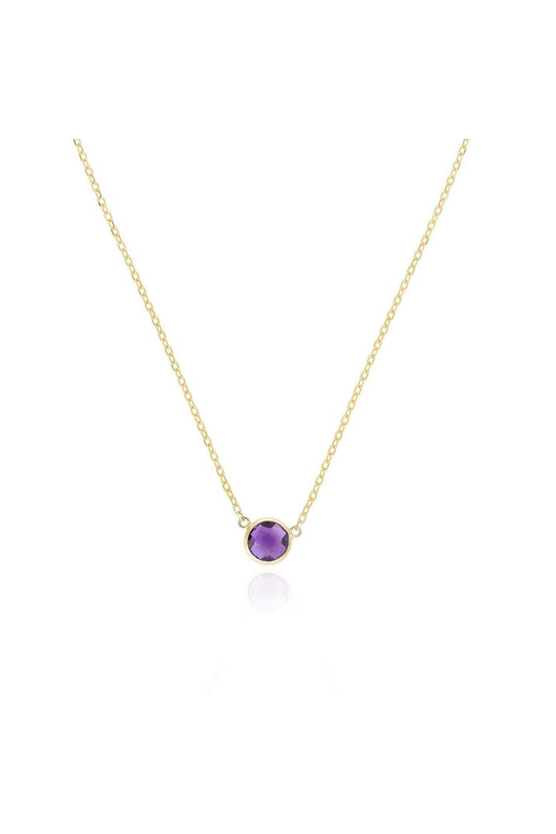 Amethyst Single Bezel Necklace, Main, color, Amethyst