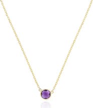 The Lovery Fine Jewelry Amethyst Single Bezel Necklace