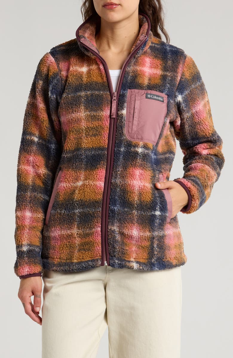 Columbia West Bend<sup>™</sup> Print Full Zip II Faux Shearling Fleece Jacket, Main, color, 
