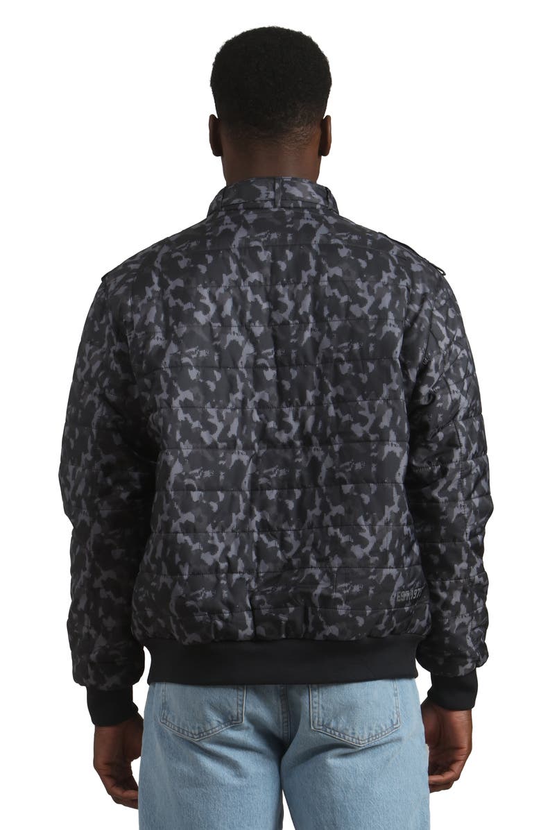 Members Only SoHo Quilted Jacket, Alternate, color, Black Camo
