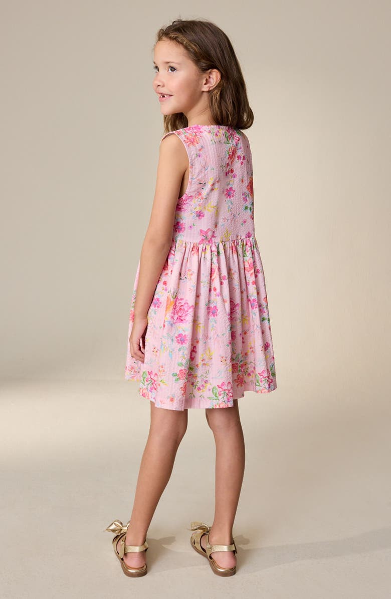 NEXT Kids' Floral Sleeveless Cotton Dress, Alternate, color, Pink