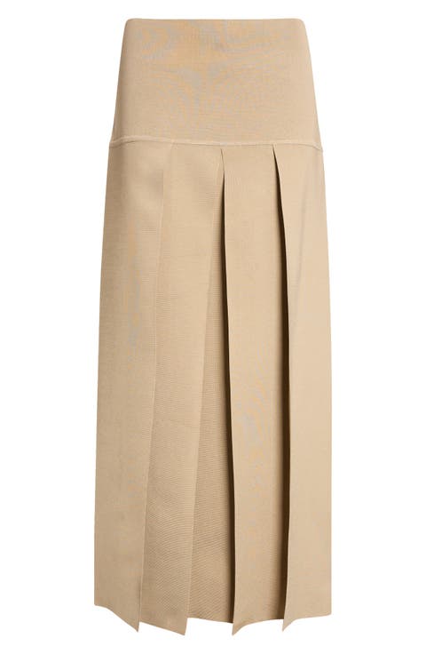 Pleated Sweater Skirt