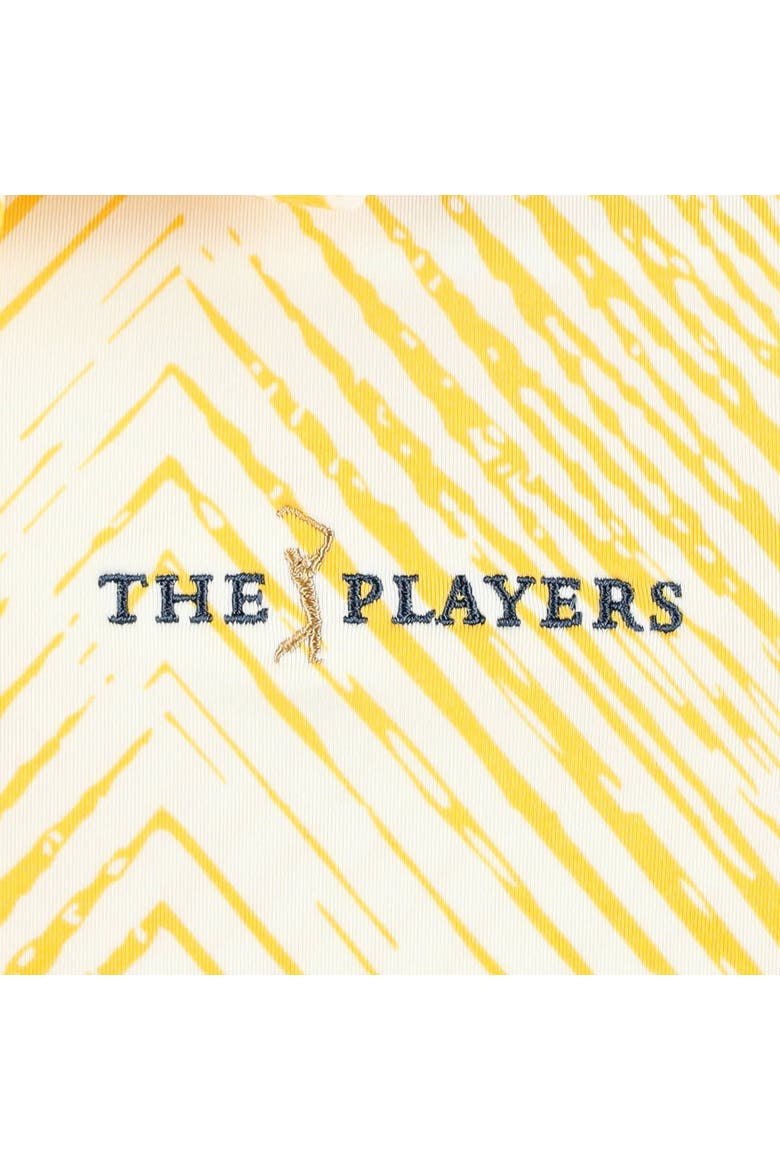 Youth adidas Cream/Orange THE PLAYERS Striped Polo, Alternate, color, Cream