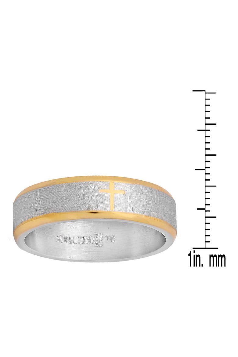 Men's Two-Tone Cigar Ring, Alternate, color, SILVER/GOLD