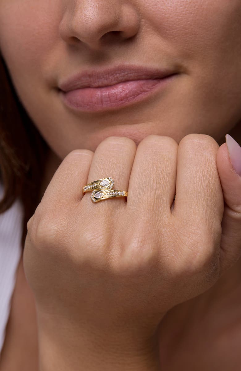 Bony Levy Cleo 18K Gold Diamond Crossover Ring, Alternate, color, 18K Yellow Gold