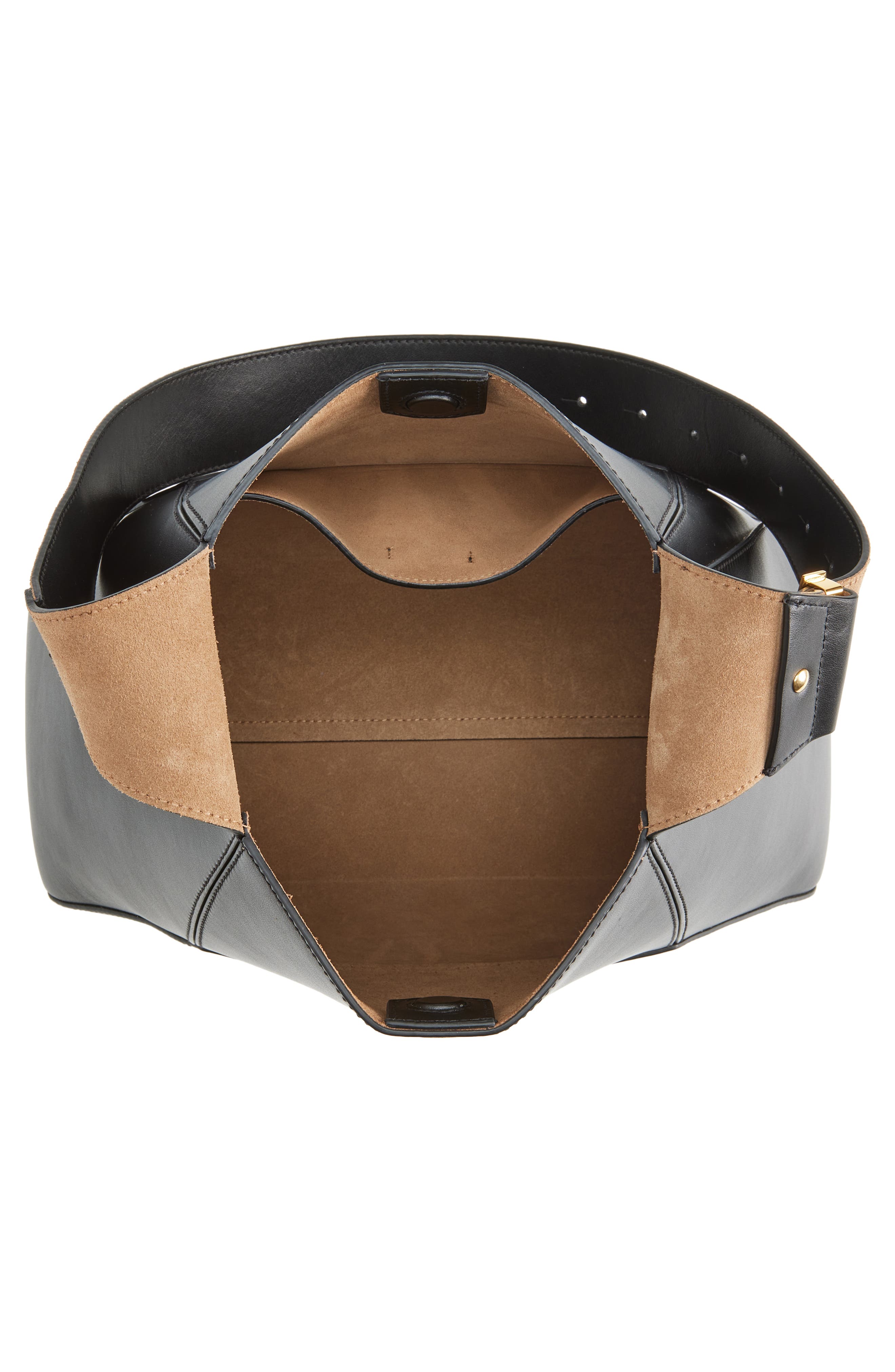 Jimmy Choo Diamond Leather Hobo, Alternate, color, Black/ Gold