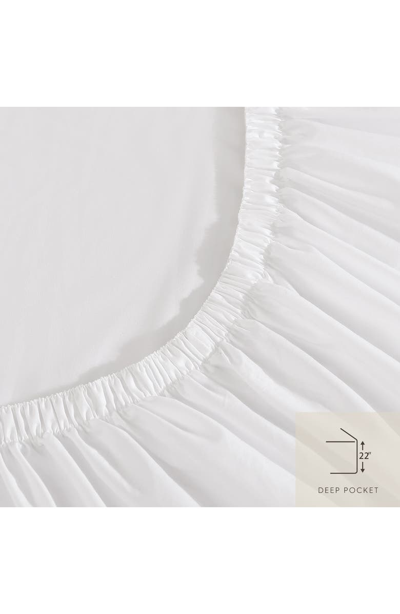 Laura Ashley Solid 4-Piece Cotton Sateen Sheet Set, Alternate, color, 