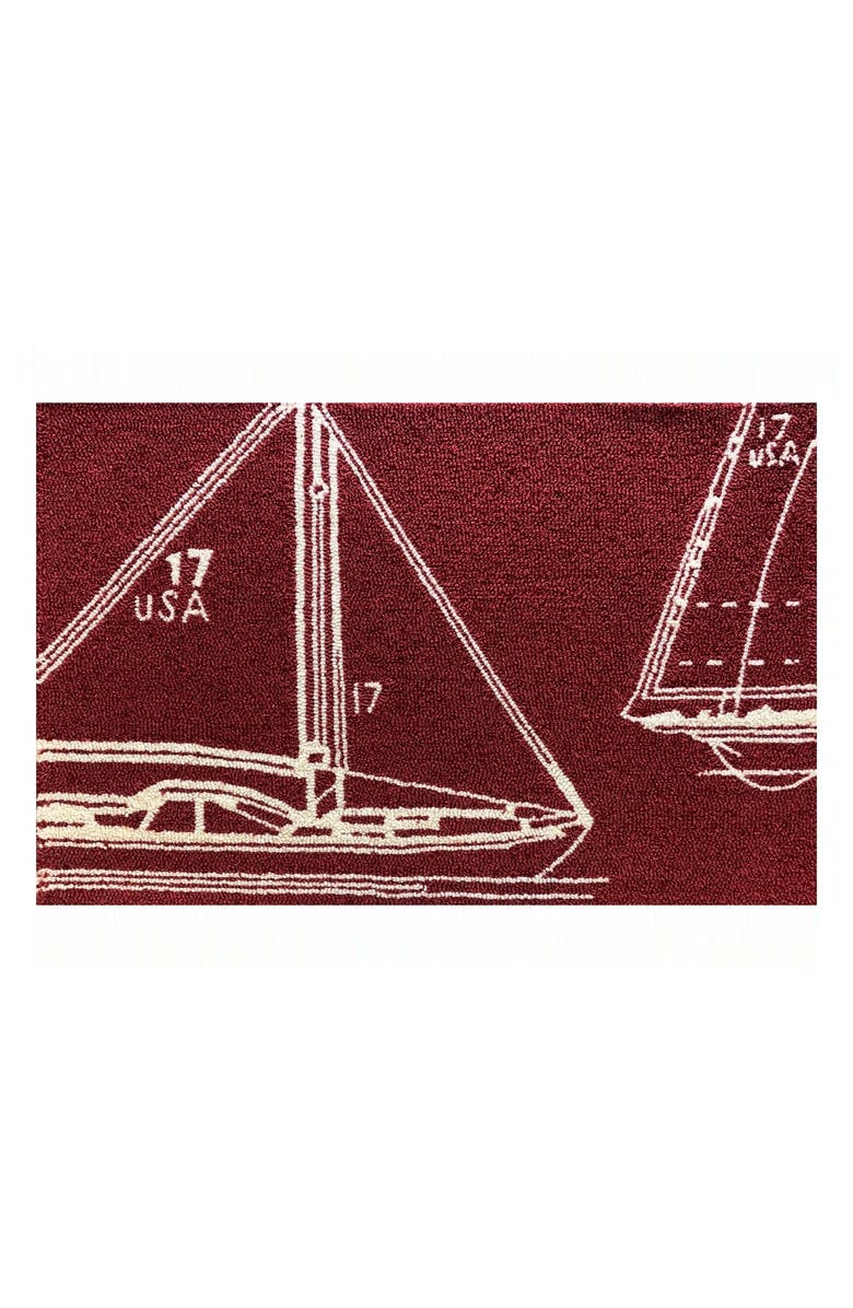 R16 HOME Sail Away Indoor/Outdoor Doormat, Main, color, Red/White