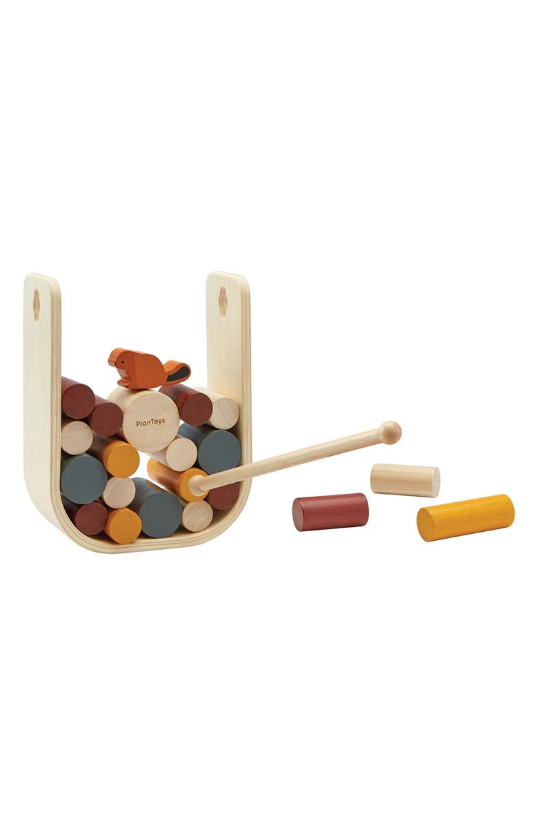 PlanToys<sup>®</sup> Beaver Tumble Game, Alternate, color, Brown