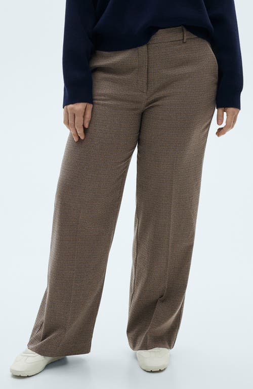 Mango Carlosw Straight Leg Pants In Brown