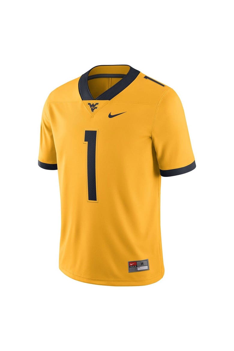 Men's Nike Gold West Virginia Mountaineers Alternate Game Jersey, Alternate, color, Gold