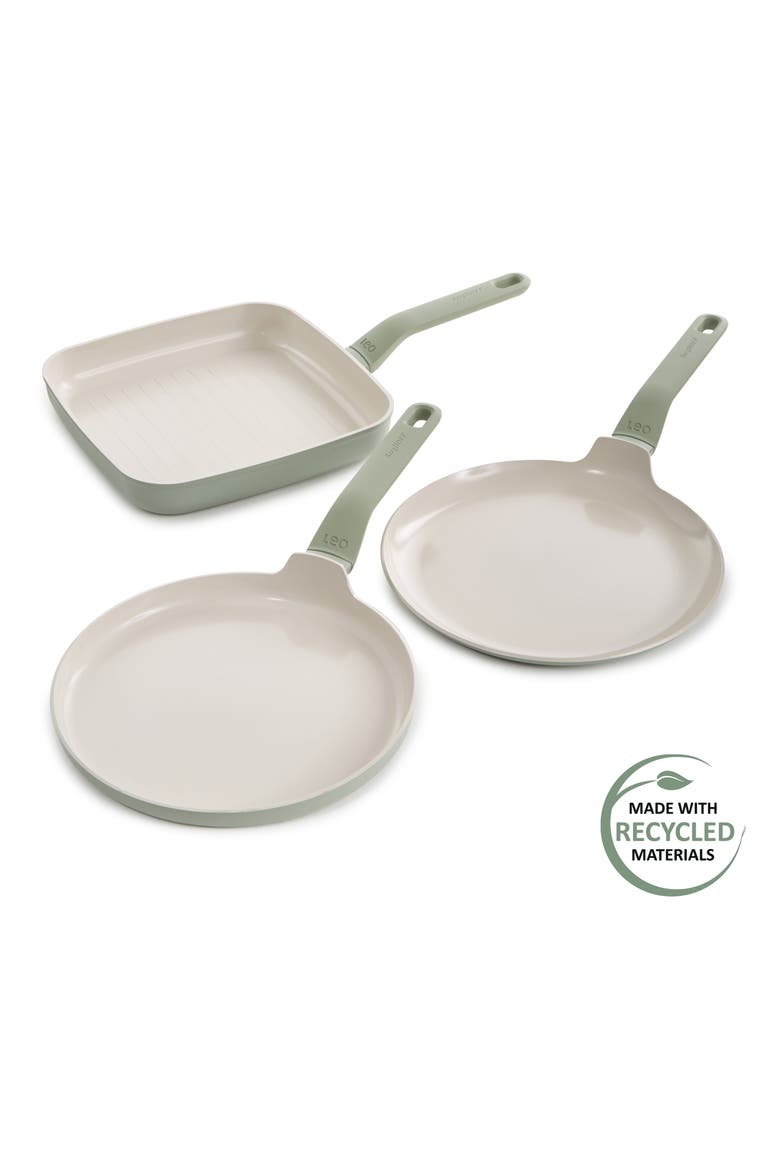 Leo Balance 3-Piece Assorted Pan Set, Alternate, color, SAGE