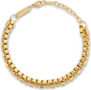 Yield of Men Men's Double Layer Chain Bracelet