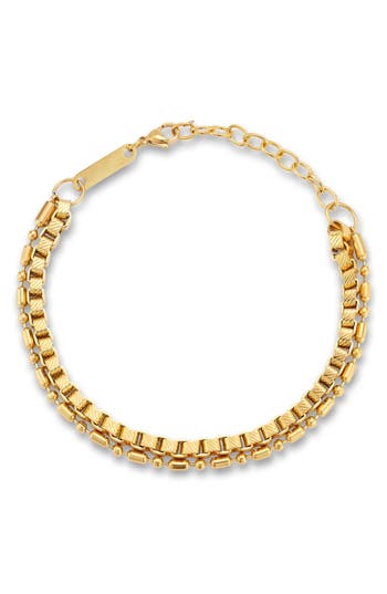 Yield Of Men Double Layer Chain Bracelet In Gold