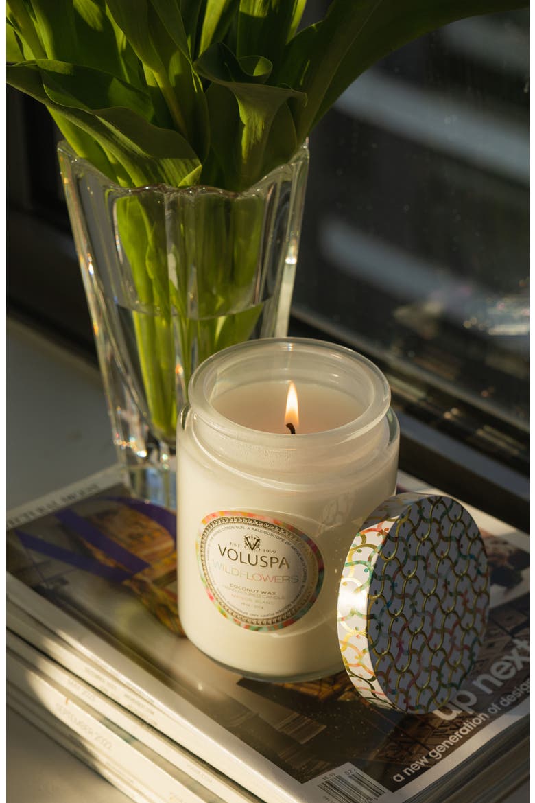 Wildflowers Large Jar Candle, Alternate, color, WILDFLOWERS