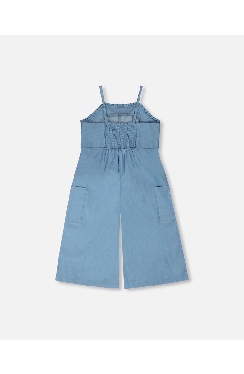 Deux par Deux Wide Leg Chambray Sleeveless Jumpsuit, Alternate, color, Light Blue Chambray