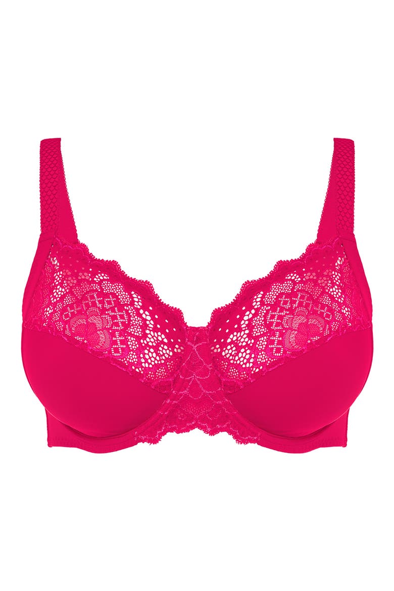 Caresse Underwire Full Cup Bra, Alternate, color, TEABERRY PINK