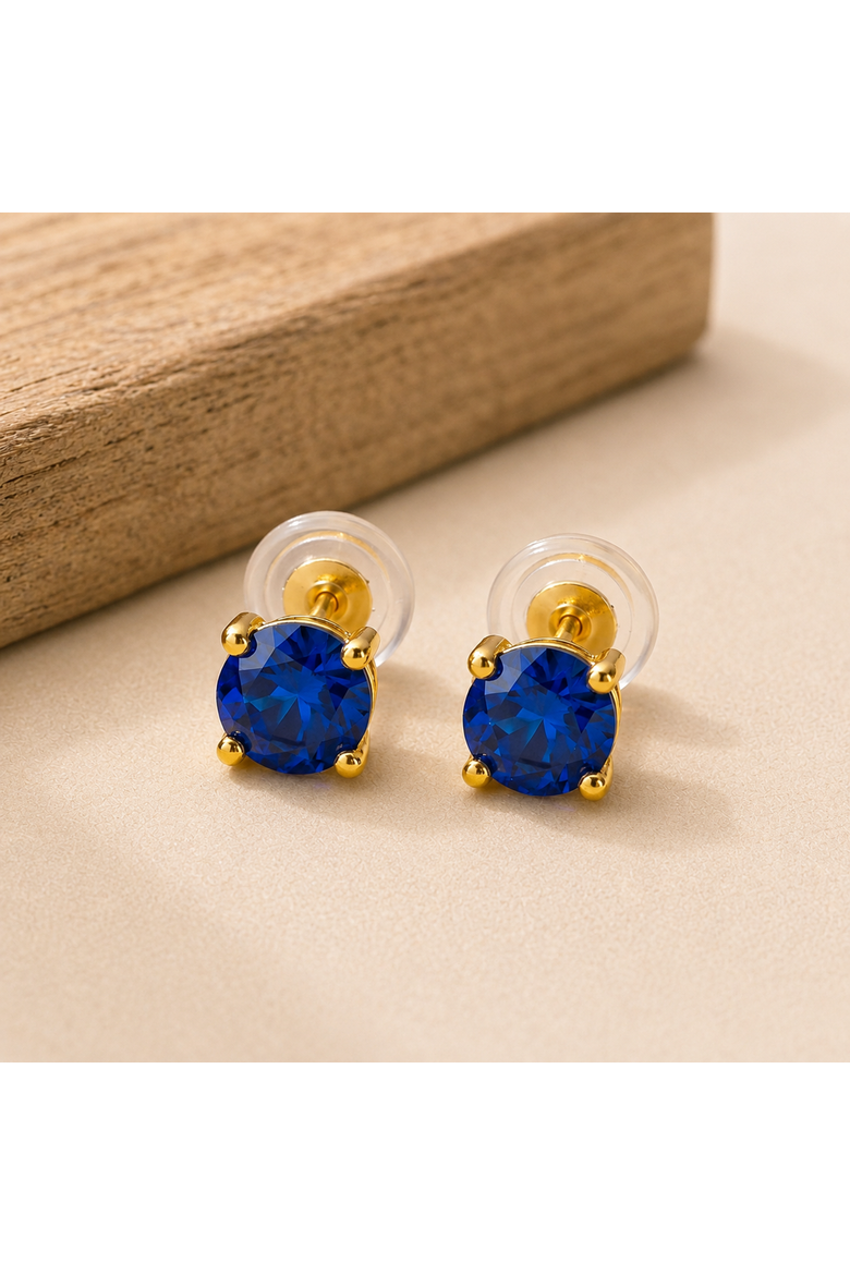Birthday Signature Studs, Main, color, September - Sapphire