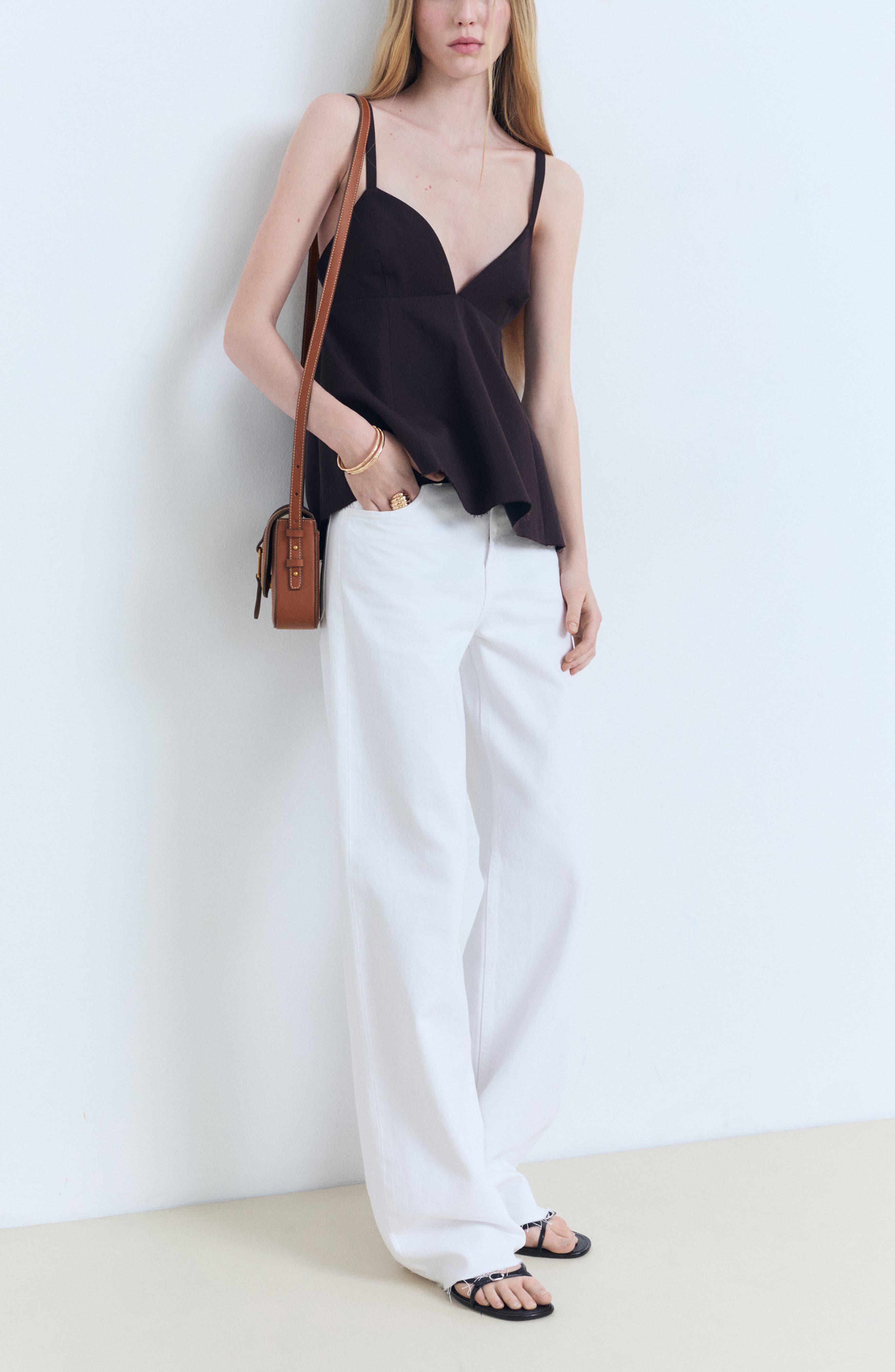 Faux Leather Shoulder Bag, Alternate, color, LEATHER