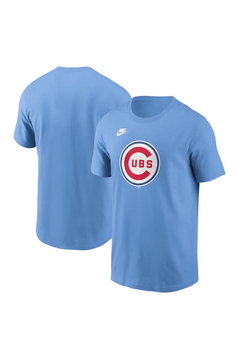 Men's Nike Light Blue Chicago Cubs Cooperstown Collection Team Logo T-Shirt, Main, color, Light Blue