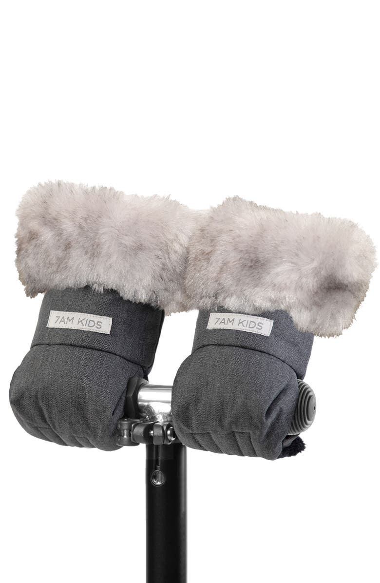 7 A.M. Enfant Warmmuffs Tundra Faux Fur Trim Water Repellent Muffs, Alternate, color, 